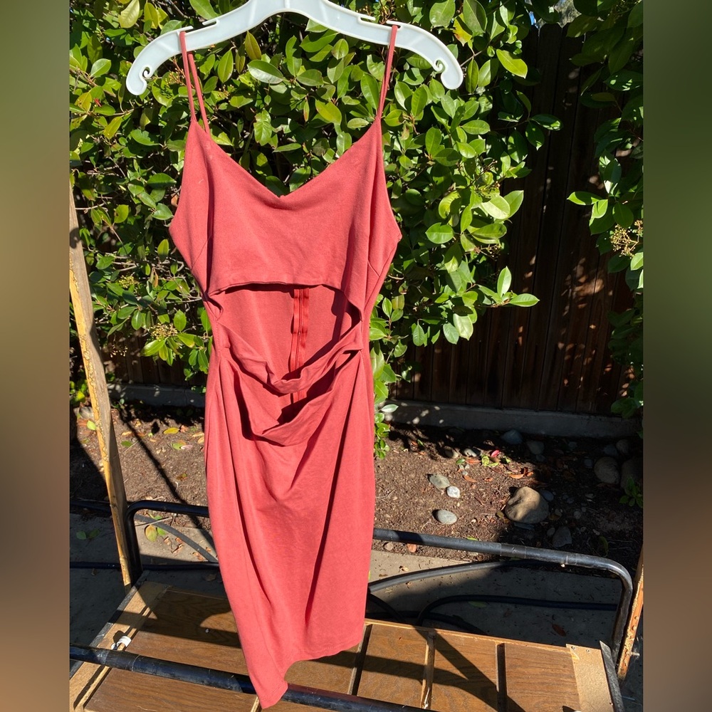Elegant Rust midi Dress